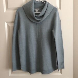 Calvin Klein light blue sweater with cowl neck